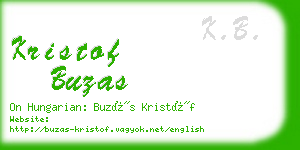 kristof buzas business card